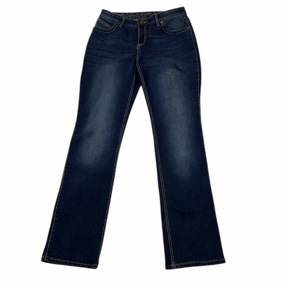 WRANGLER WOMENS WESTERN Q-BABY DENIM BLUE JEANS SIZE 9/10 X 36 OLI-